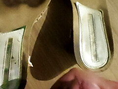 Cum in fingerprints shoes