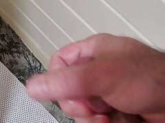 Cumming in a campground shower
