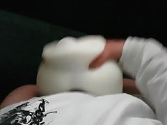 My dick said Hello through the toy