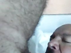 latino swallowing hot cum