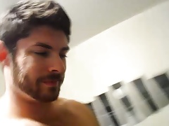 Hot hairy hunky doing a cam show.