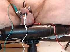Trying a new setup and ended up hard stimming my dick to cumming