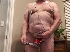 Hands free cum standing up and estimming