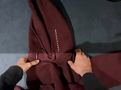 Cum on a new Tommy Hilfiger hoody