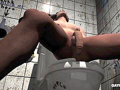 3D stud sucking on a black weenie thru a glory fuckhole