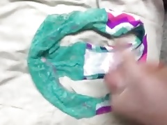 Cumshot into panties