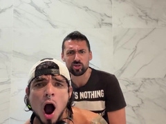 super-hot father plowing glorious latino in public shower