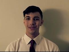 Horny priest teaches a young boy how to receive a dick