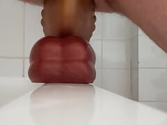 xTreme riding my new Bad Dragon XL Axel ballsdeep