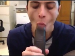 White Mexican Young Boy Sucking Black Cock Eating Cums 2