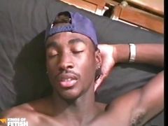 Black Guy Sucks His Friend and Licks His Asshole Before Riding Him on the Bed