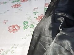 2nd round cum with satin black dress