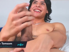 Charlie Tomsom On Tattooed Stud Plays Around With His Thick Stiff Trimmed Cock