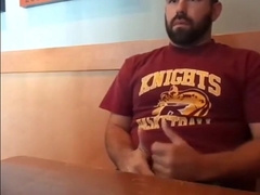 Bearded Bro Public Jerk Off in A Coffee Shop 3