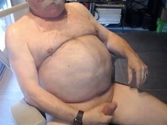 Gay cum, senior, gay stepdad