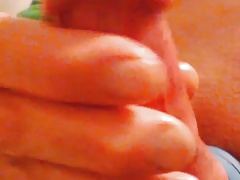 Blue Cock and Balls Ring Cumshot - Slo Mo