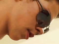 Sucking a huge cock