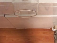 Shooting a load in a wine glass for LindziT