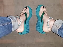 these feet - public crossdressing