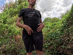 Scorching Dilf Phat Uncircumcised Pink cigar Close up Nude Woodland Fap - Rockardglans 207