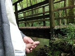 Man with Gigantic Saucy Knob Faps Off in Stellar Place and Risks Being Seen