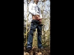 Hoy boy in public urinate masturbate and cum-shot