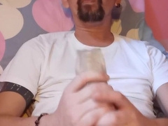 Warm Wordy French Japanese Fellow Bellowing with his Fleshlight