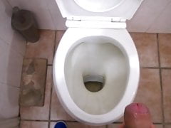 Jerk-off in the public bathroom