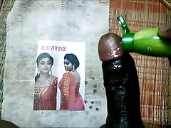 Heavy Oily cumshot of busty bitch POORNA