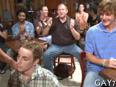 Men Take Turns Gargling Meatpipe