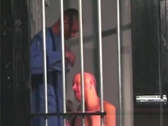 Interracial gay sex in a prison cell