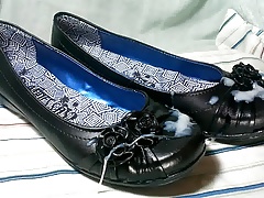 Cum In Black Flats with Flowers