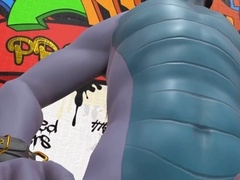 POV Sucking off your straight dragon buddy in a public restroom for a messy facial