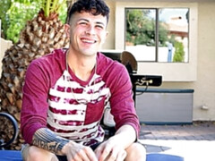 Edgy Latin hottie Franco Styles talking to the camera