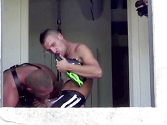 Twink fucked by bear in leather