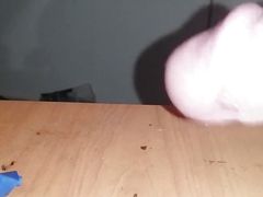 Cumming a Huge Load Onto My Desks Top