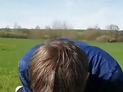 Hot young man blows other outside