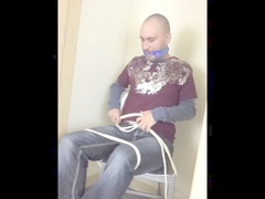 Latin, gay bondage, gay bandana gagged