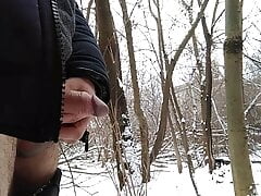 Masturbating in nature