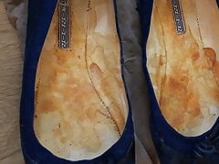 Cum on GF Blue Flat Ballerinas (15. Shot)