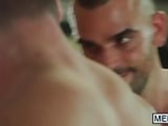 Hung Damien Crosse throat fucks lusty Nicolas Brooks