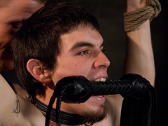 Merciless ass maledom for a twink that plays obedient until the end