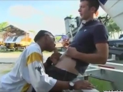 Thug fucked outside