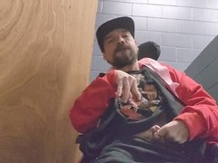 Kevy 69 has a wild public park jerk-off session