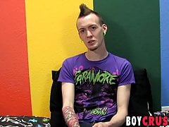 Punk rocker Chris Jett playing with his butt and cock