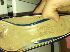 fuck and cum ferragamo high heels