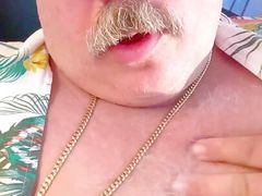 Beach Bear Coach Bear Has Key West Orgasm Because Its 3 O'clock Cum Time in Key West