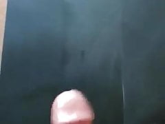 Cumshot over black
