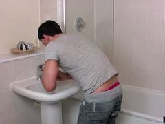 Hunk Danny Davis Wanks With His Fleshlight In The Shower