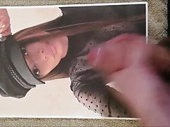 Cumshot on pretty girl with a hat